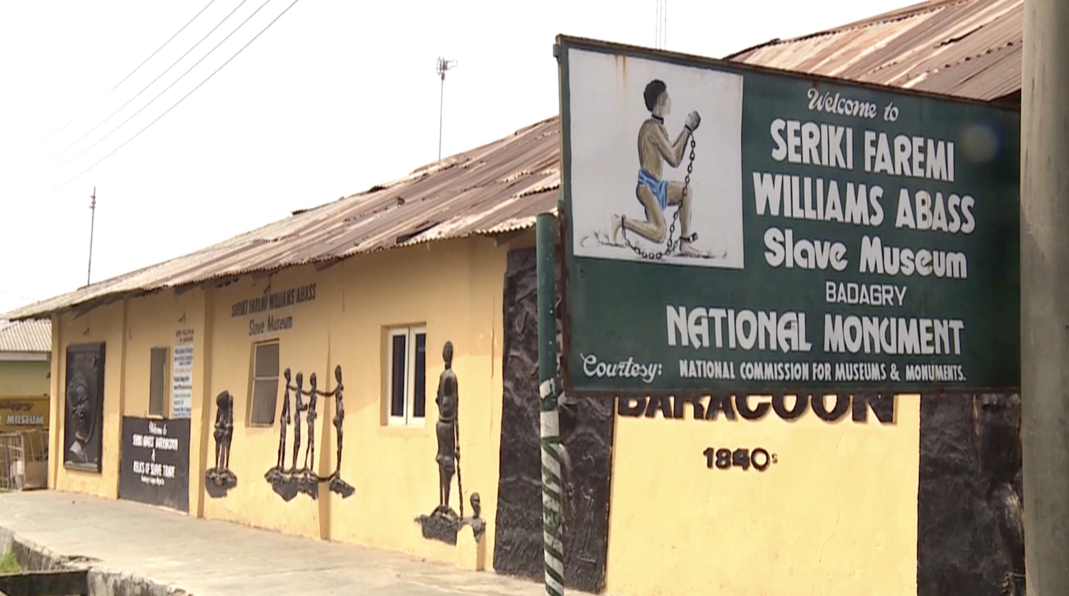 Baracoons, or slave pens where slaves were kept before beginning the journey to the 'Point of No Return' in Badagry, Nigeria. /CGTN