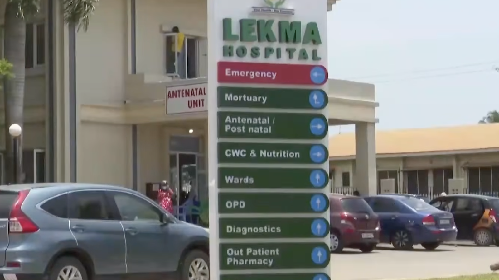 A screen-grab of Lekma Hospital in Accra, Ghana, April 18, 2026. /CGTN 