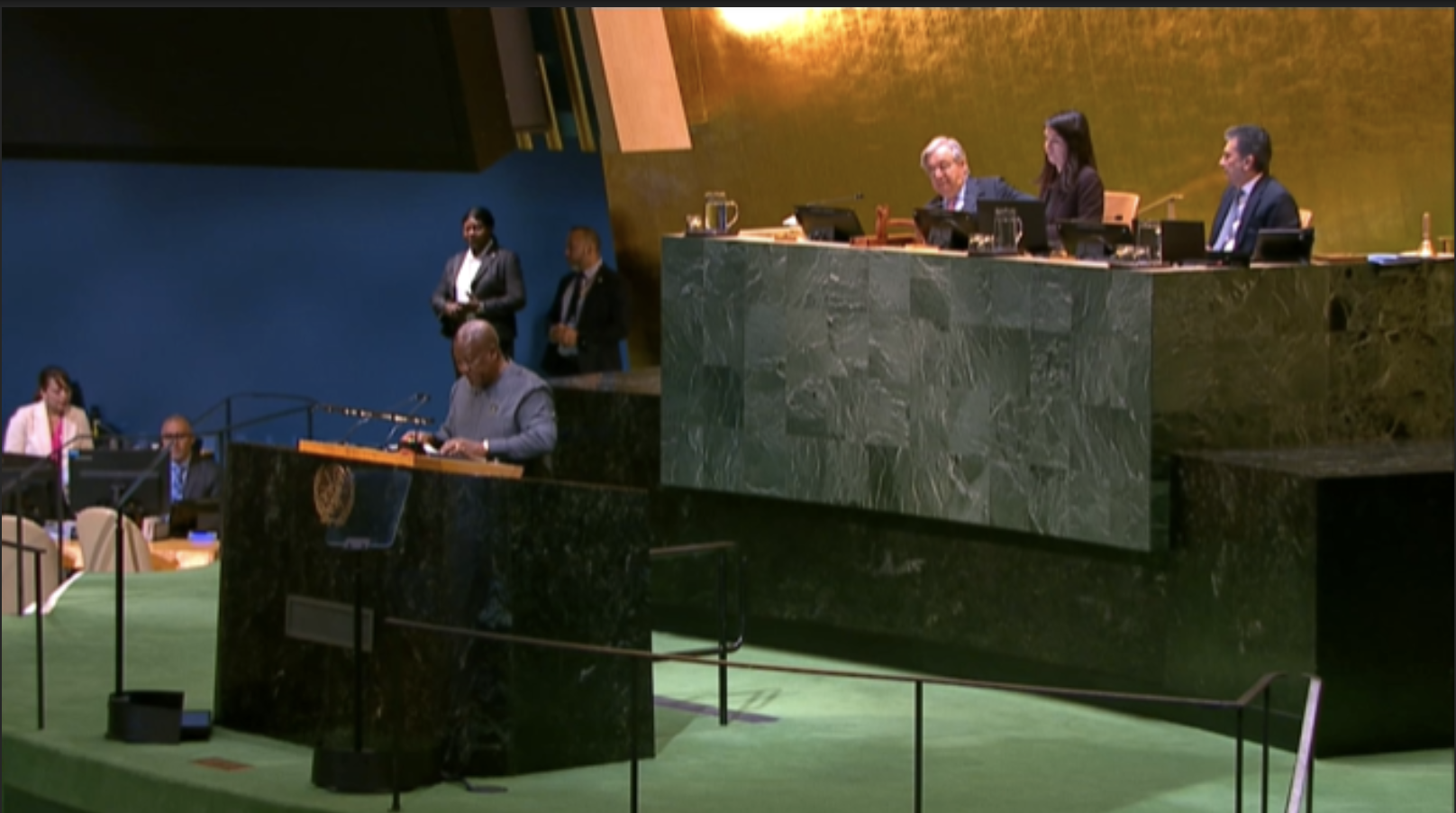 President of Ghana John Mahama speaks at the United Nations General Assembly on March 25, 2026. /UN