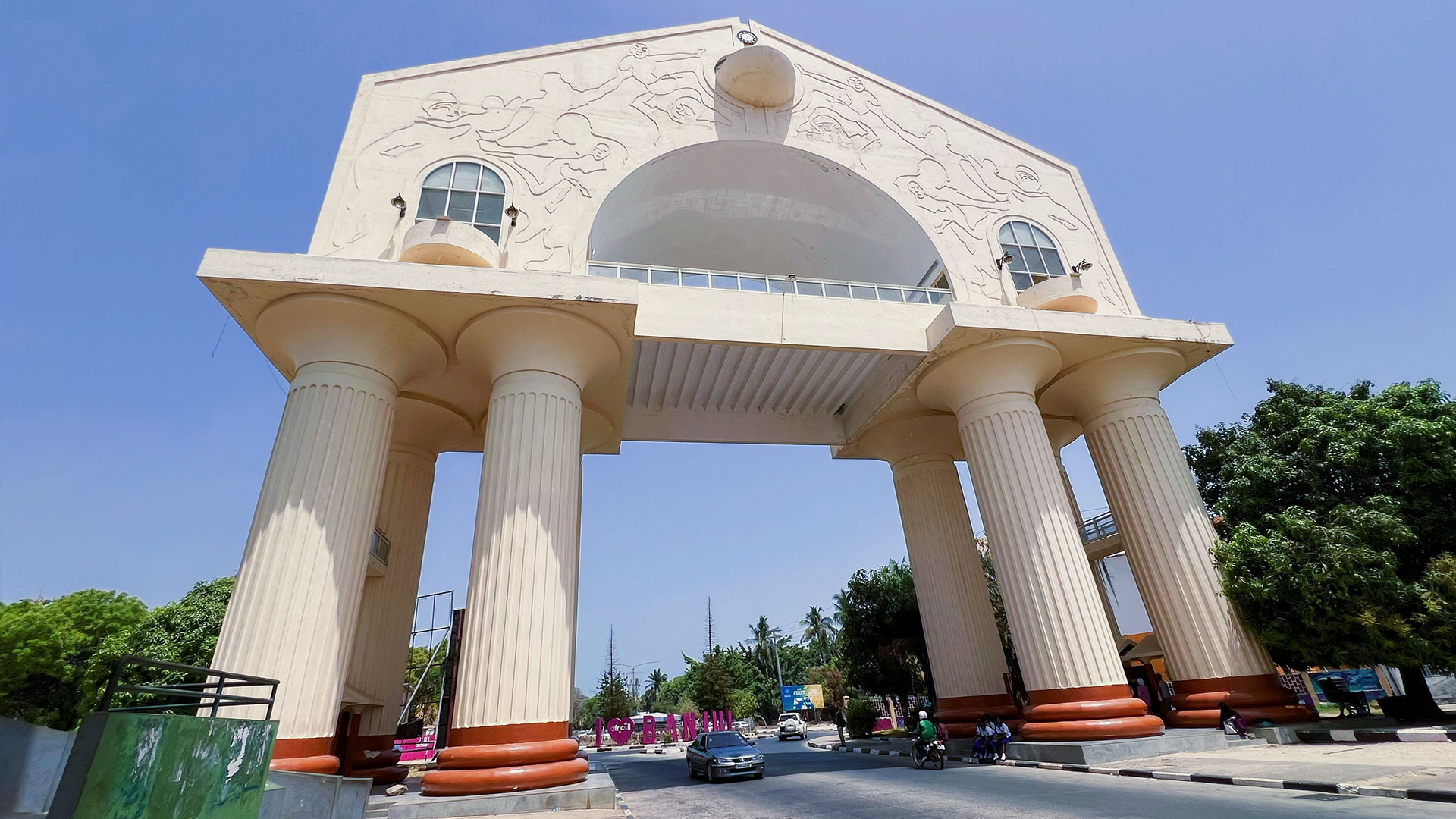Arch 22, a landmark in Banjul, The Gambia, April 17, 2026. /CGTN Africa