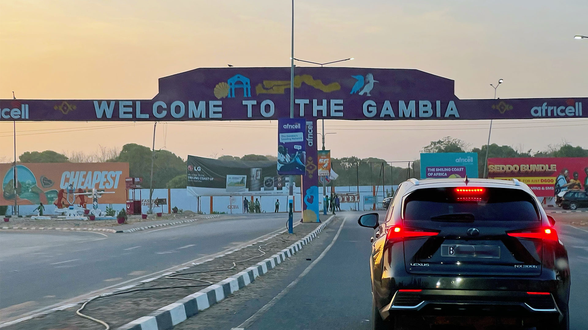 Welcome sign at Banjul International Airport, The Gambia, April 14, 2026. /CGTN Africa