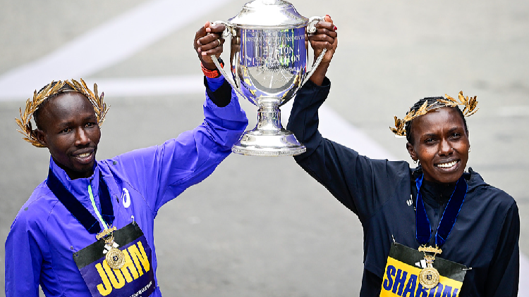 Kenyan duo John Korir and Sharon Lokedi successfully defend Boston Marathon titles