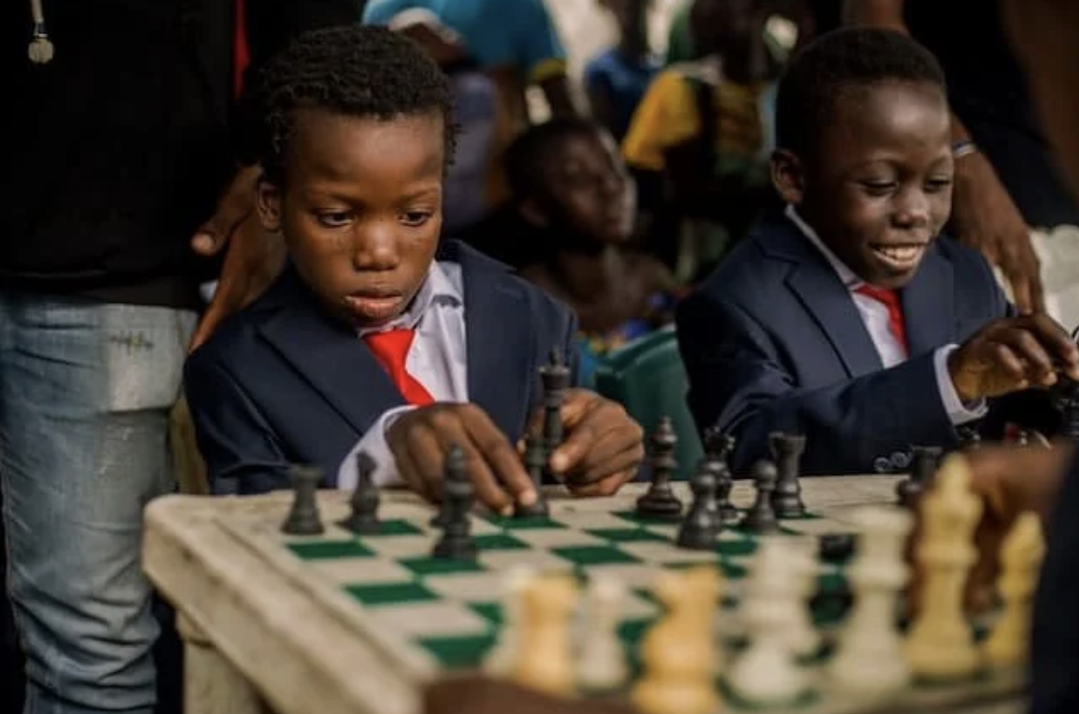 Five children from Chess in Kibera Slums on an American tour, April 4, 2025. /The Gift of Chess