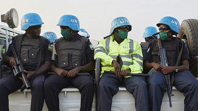 United Nations (UN) Peacekeepers seen at a site in Juba, South Sudan, on January 24, 2019. /CFP