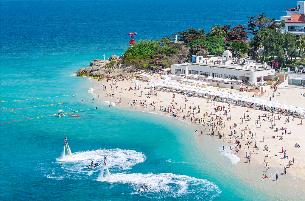 Aerial view of Wuzhizhou Island in Sanya, Hainan Province, February 12, 2026. /CFP