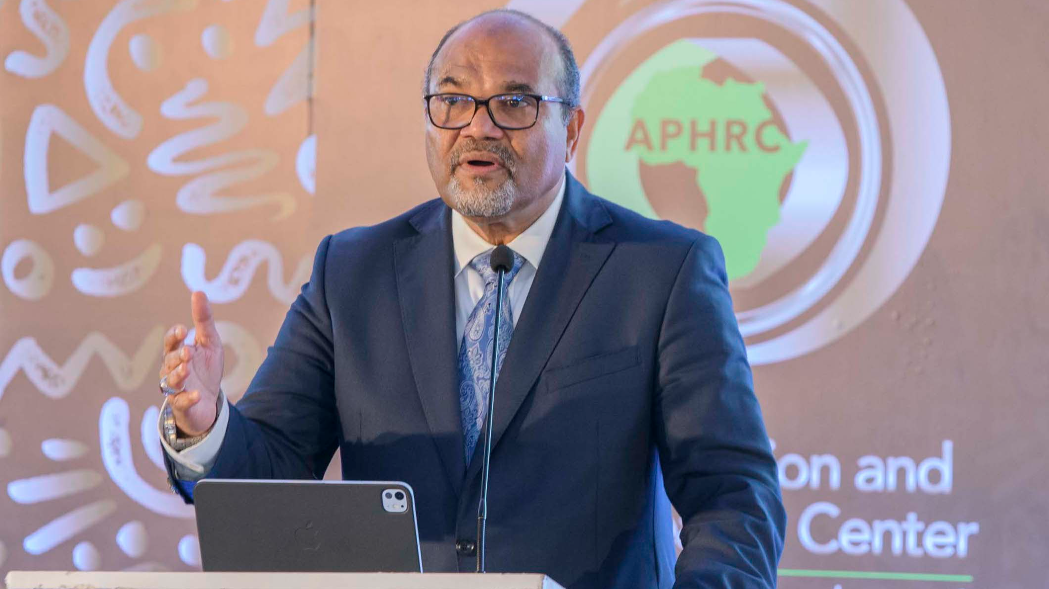 Kenyan Principal Secretary for Science, Research and Innovation, Ministry of Education, Shaukat Abdulrazak, during the APHRC 25th anniversary and Ulwazi II launch in Nairobi, Kenya, May 13, 2026. /APHRC