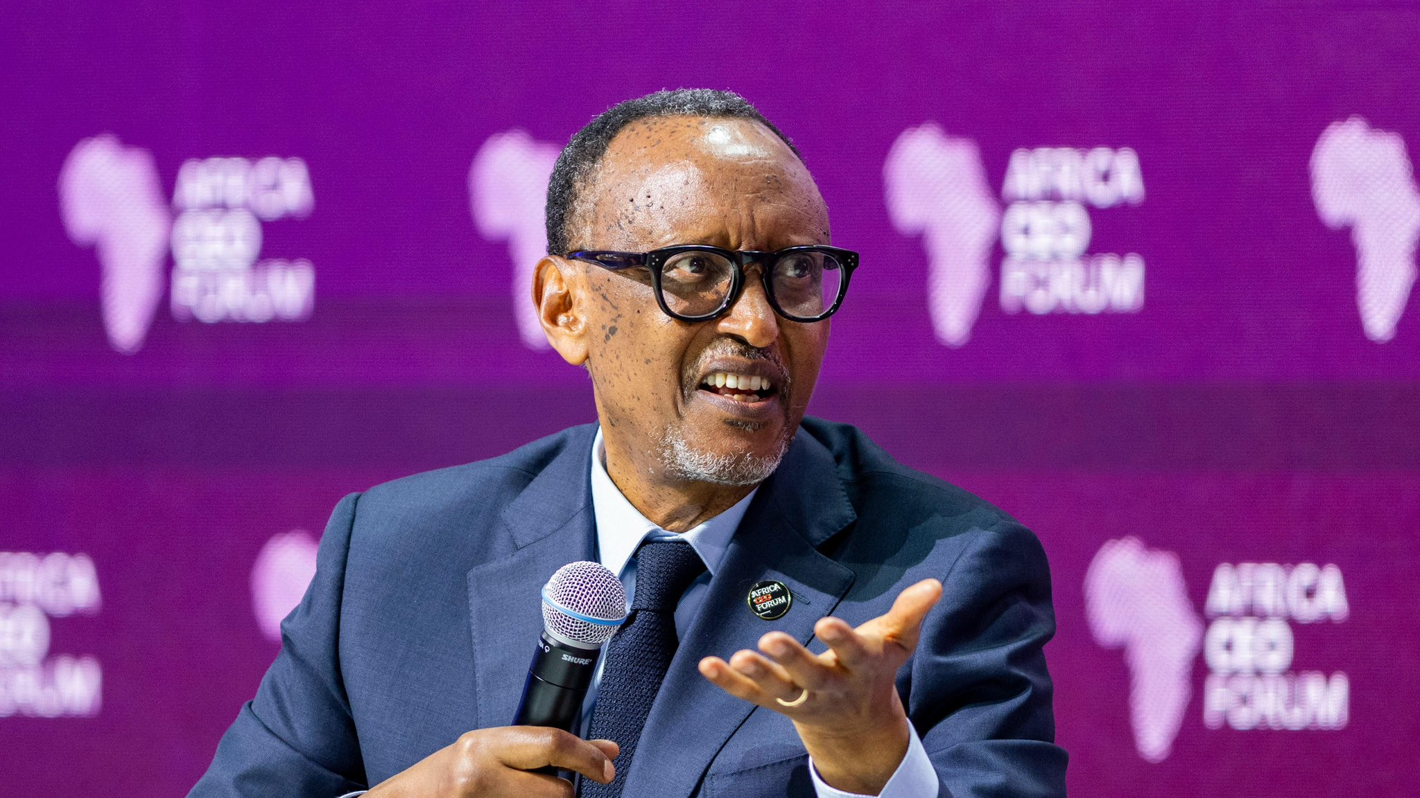 Rwandan President Paul Kagame speaks at the opening of the Africa CEO Forum 2026 in Kigali, Rwanda, May 14, 2026. /Rwanda Presidency 