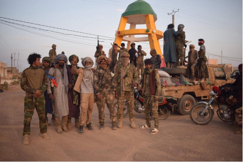 Azawad Liberation Front (FLA) soldiers gather in the city of Kidal, Mali on April 27, 2026./CFP