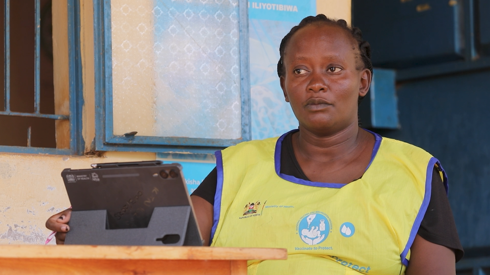 Elizabeth Munyao, nurse, at the Kitonyoni dispensary in Makueni county, Kenya. /CGTN Africa