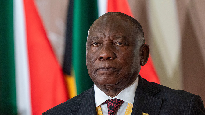 South African President Cyril Ramaphosa attends a ceremony to confer National Orders on deserving recipients at the Sefako M. Makgatho Presidential Guest House in Pretoria, South Africa, on Tuesday, May 19, 2026. /CFP
