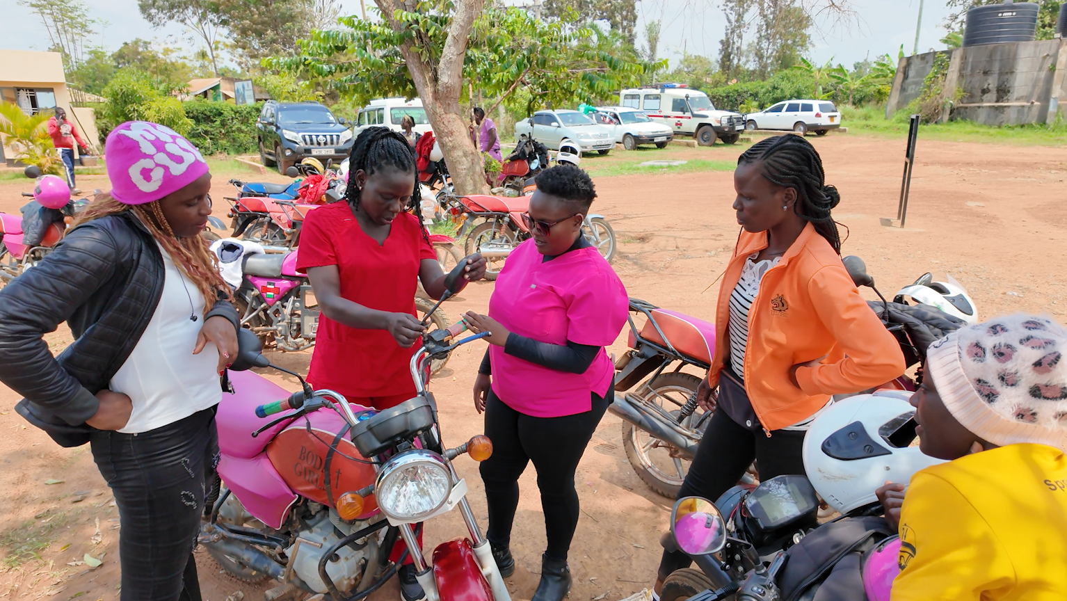 Boda Girls planning on their next trips in Siaya County, Kenya, February 26, 2026. /CGTN Africa