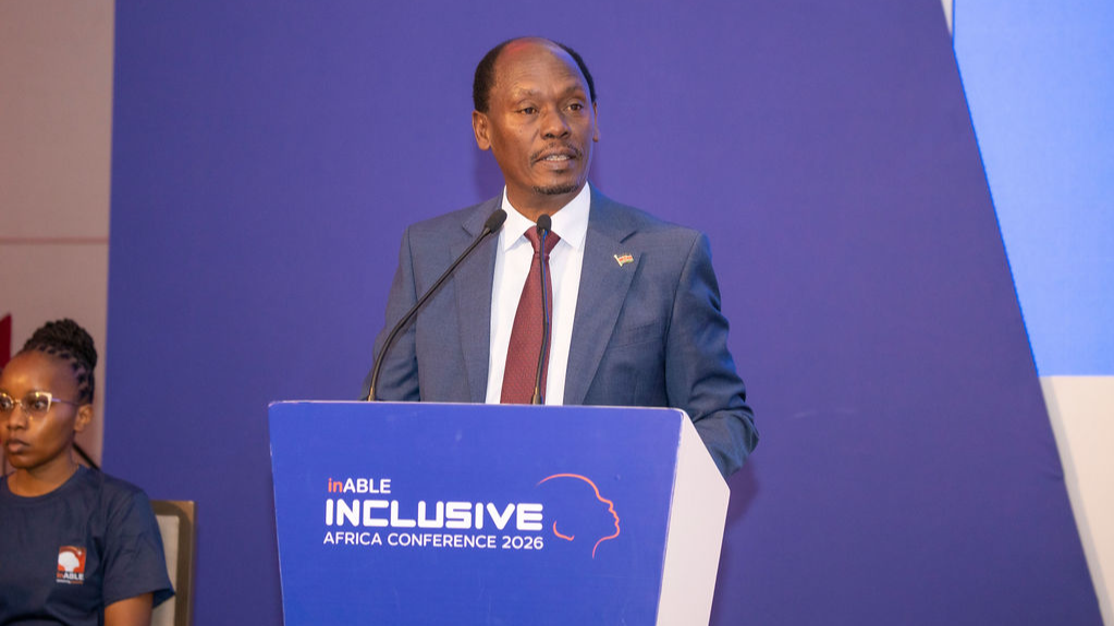 Kenya’s Cabinet Secretary for ICT and Digital Economy, William Kabogo, addresses delegates at the 7th Inclusive Africa Conference (IAC 2026) in Nairobi on June 2, 2026. / Inclusive Africa Conference