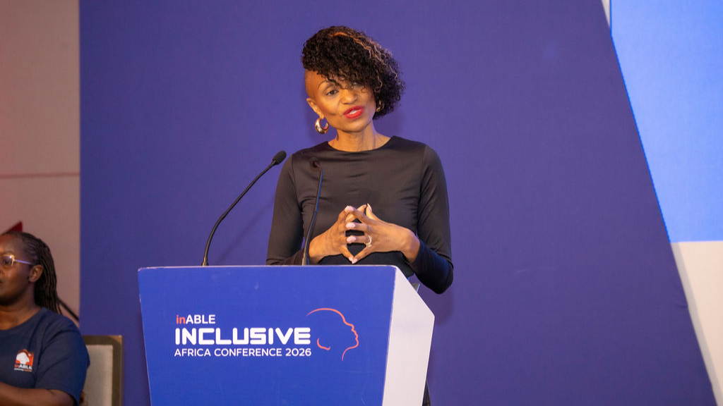 Irene Mbari-Kirika, Founder and Executive Director of inABLE, speaks at the opening session of the 7th Inclusive Africa Conference (IAC 2026) on June 2, 2026. / Inclusive Africa Conference