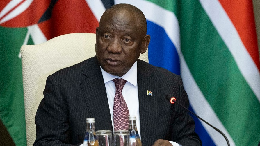 South African President Cyril Ramaphosa attends a press conference in Pretoria, South Africa, on June 4, 2026. /CFP