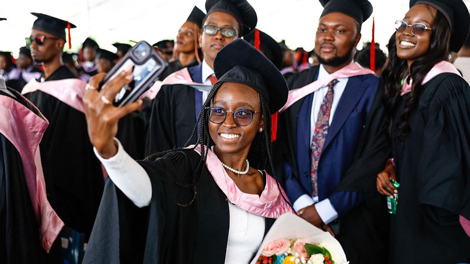 Graduates celebrate during a graduation ceremony at the University of Nairobi on December 15, 2023. /CFP