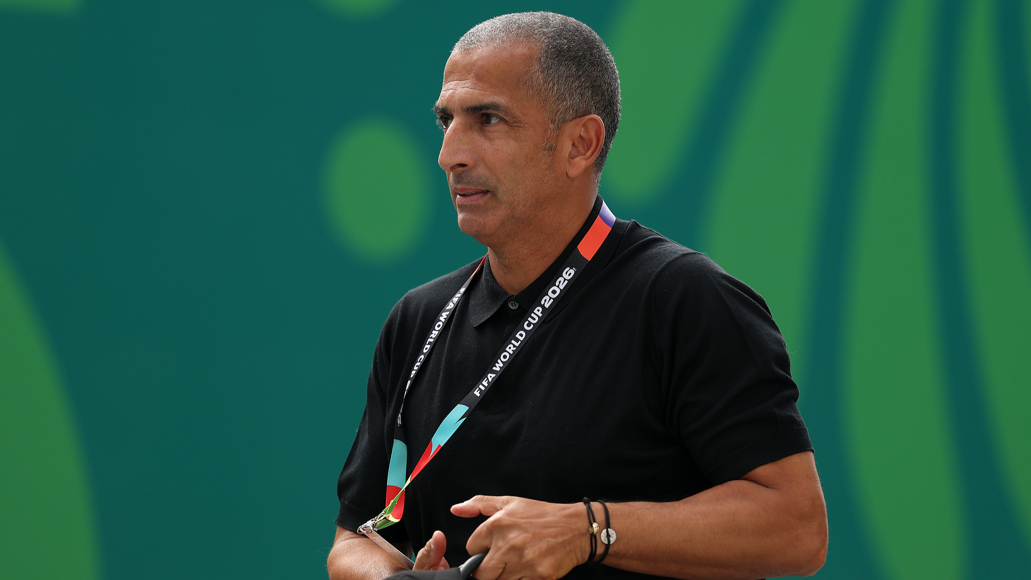 Tunisia's former head coach, Sabri Lamouchi, in Mexico before the FIFA World Cup Group F match against Sweden on June 14, 2026. /CFP