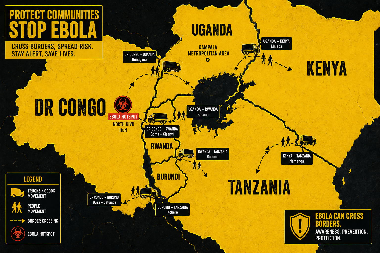 Map showing six countries in East and Central Africa, June 17, 2026. /CGTN Graphics and AI