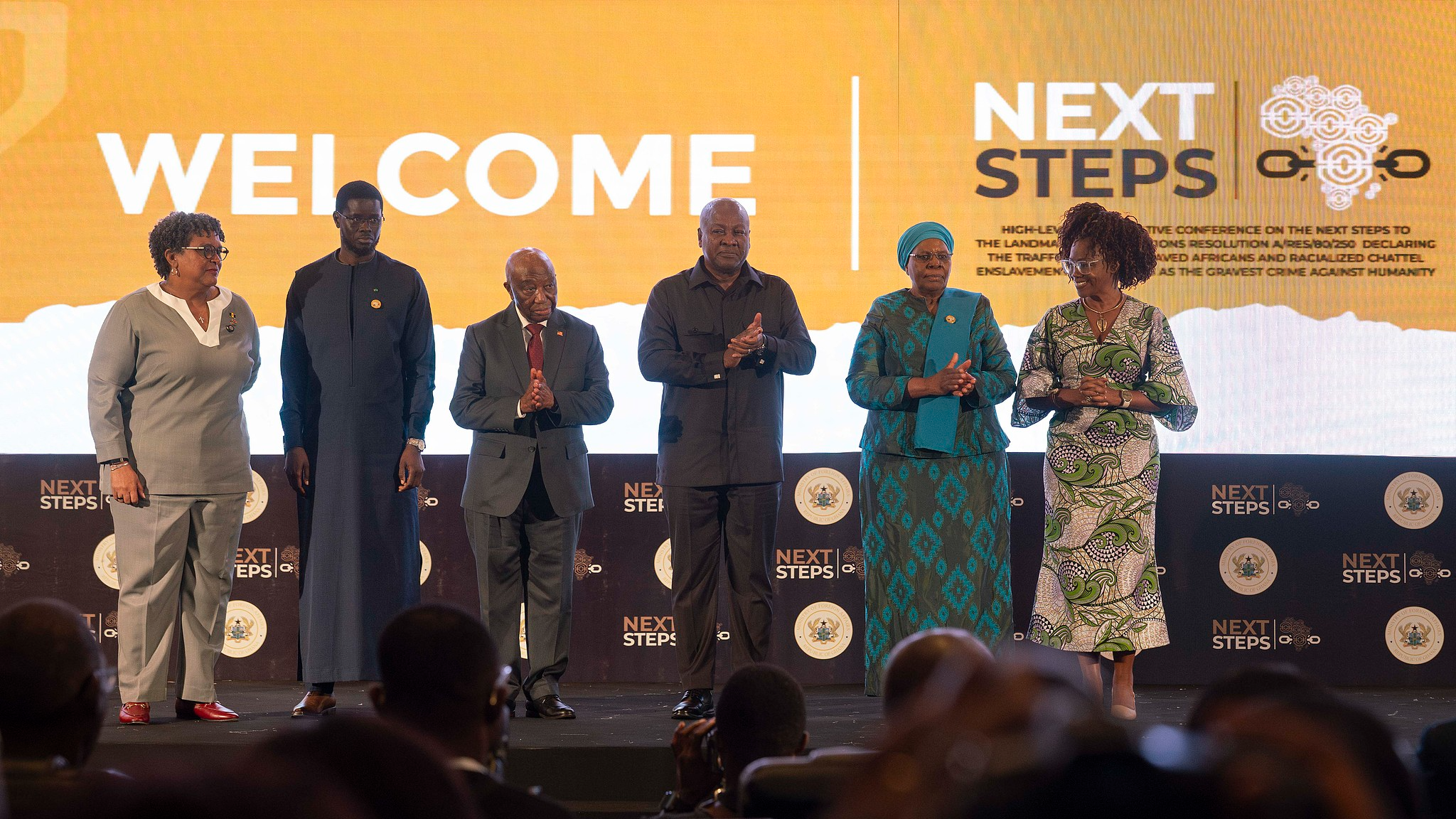 African leaders attended a high-level consultation meeting on follow-up steps to the landmark UN resolution on the trafficking of slaves in Africa, in Accra, Ghana, June 18, 2026. /CFP