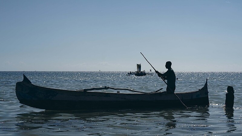 Local residents prepare their traditional equipment for a day of fishing in the Indian Ocean in Manguily, Madagascar, April 18, 2026. /CFP
