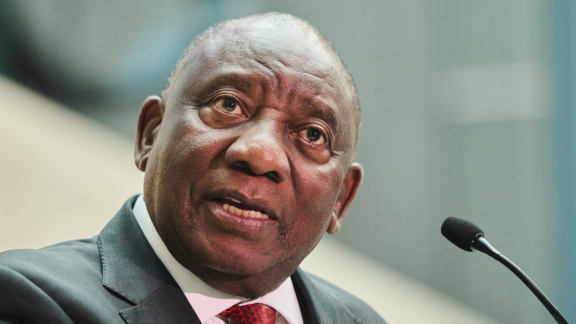South African President Cyril Ramaphosa attends the opening of the renovated South African Reserve Bank head office and museum in Pretoria, South Africa, on June 19, 2026. /CFP