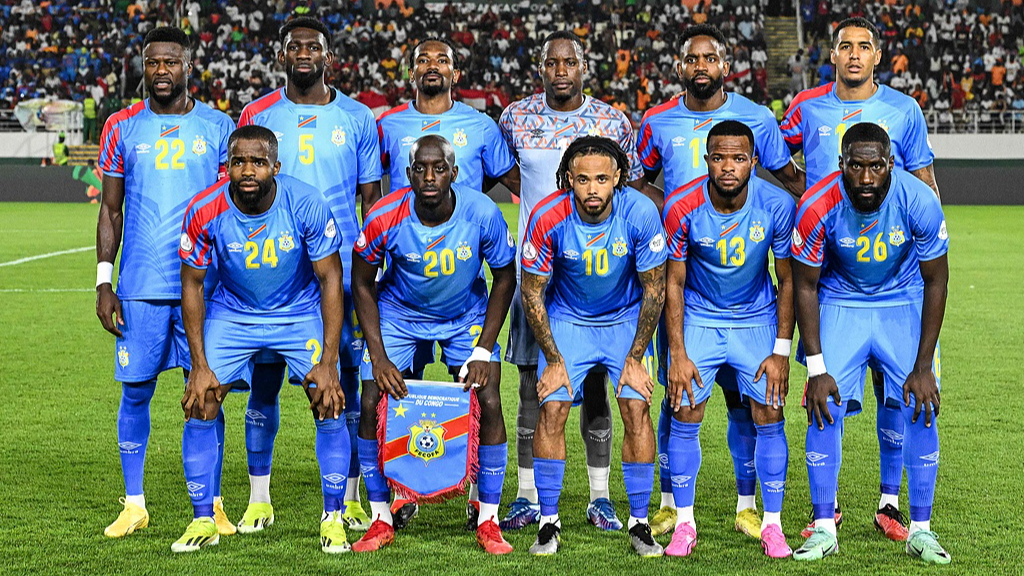 Democratic Republic of Congo players before their Africa Cup of Nations Round of 16 match in San Pedro, Côte d'Ivoire, January 28, 2024. /CFP