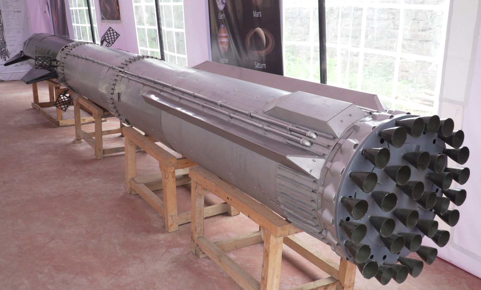A model of the starship rocket at Eon Cosmic Park in Kajiado County, Kenya, July 1, 2026. /CGTN Africa 