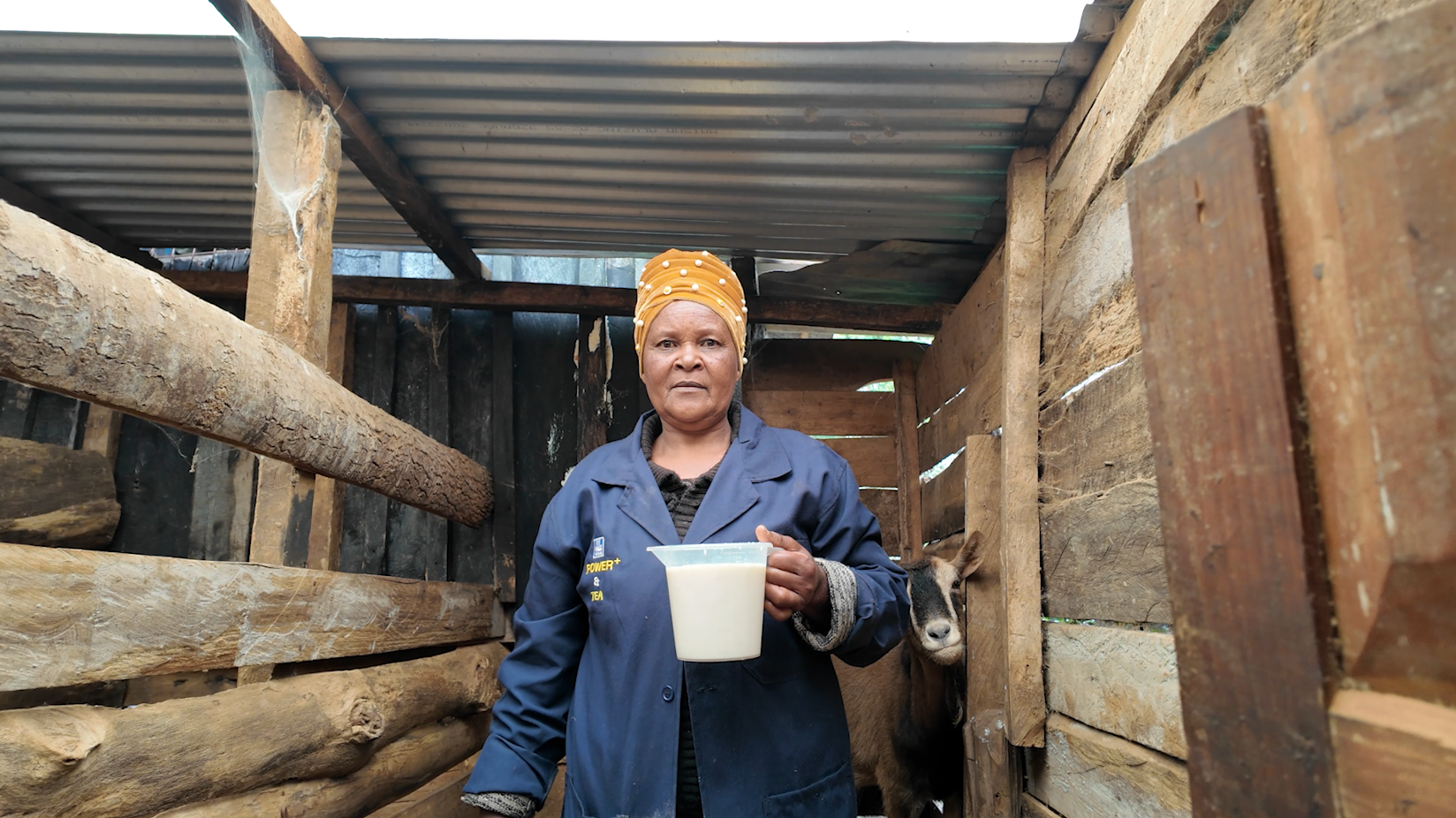 Goat farmer Purity Wambui in Kirinyaga County, Central Kenya, July 11, 2026. /CGTN Africa