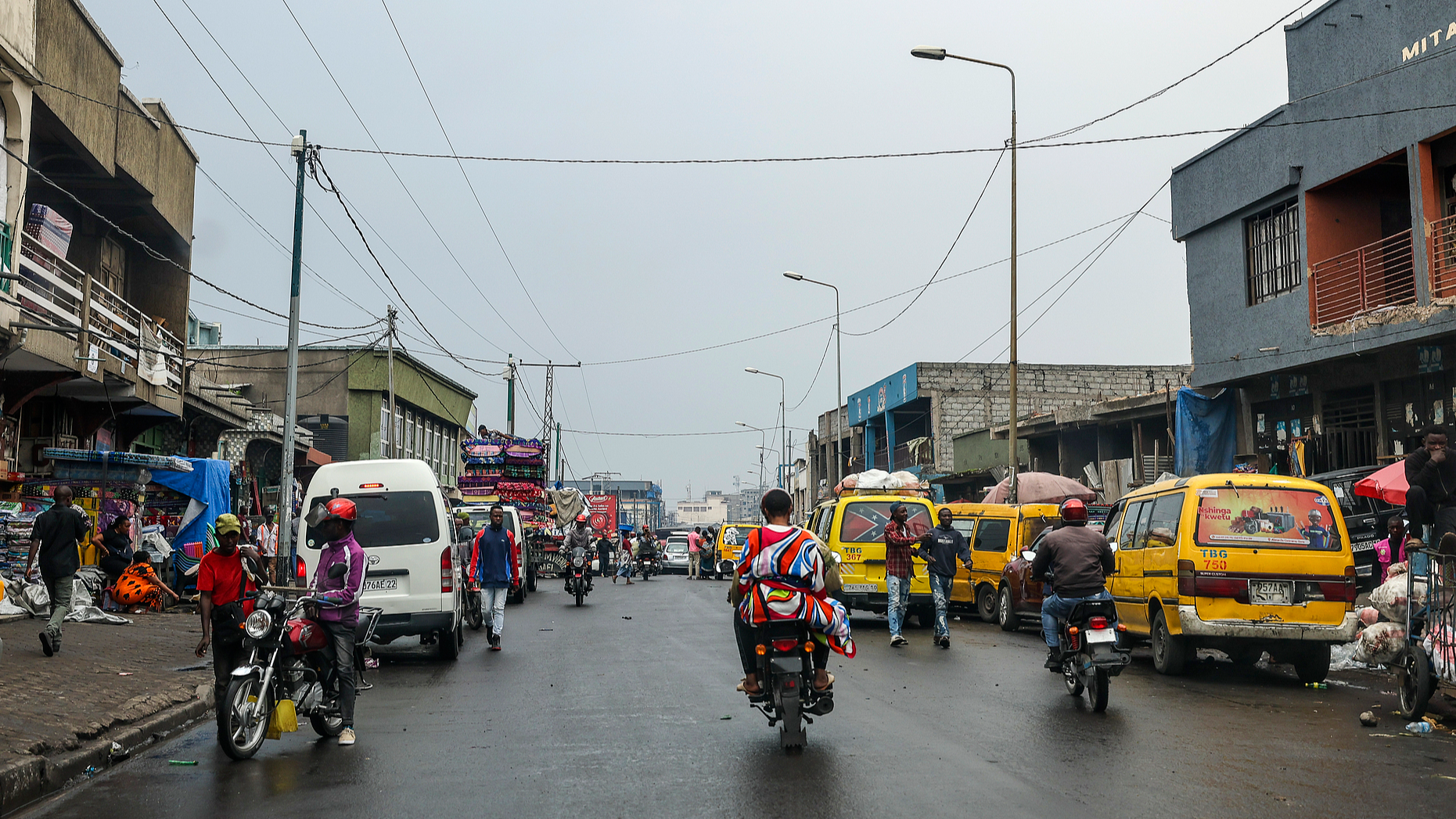 FILE: A general view of a street after businesses started to reopen following their closure due to conflicts on the outskirts of Goma, Democratic Republic of the Congo, 04 February 2025. /CFP