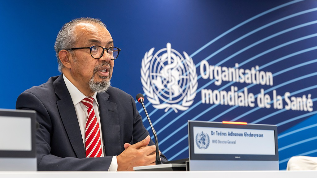 Tedros Adhanom Ghebreyesus, Director General of the World Health Organization (WHO), speaks to the media regarding the epidemic of Ebola and global health issues during a press conference, at the World Health Organization (WHO) headquarters in Geneva, Switzerland, Thursday, July 16, 2026. /CFP