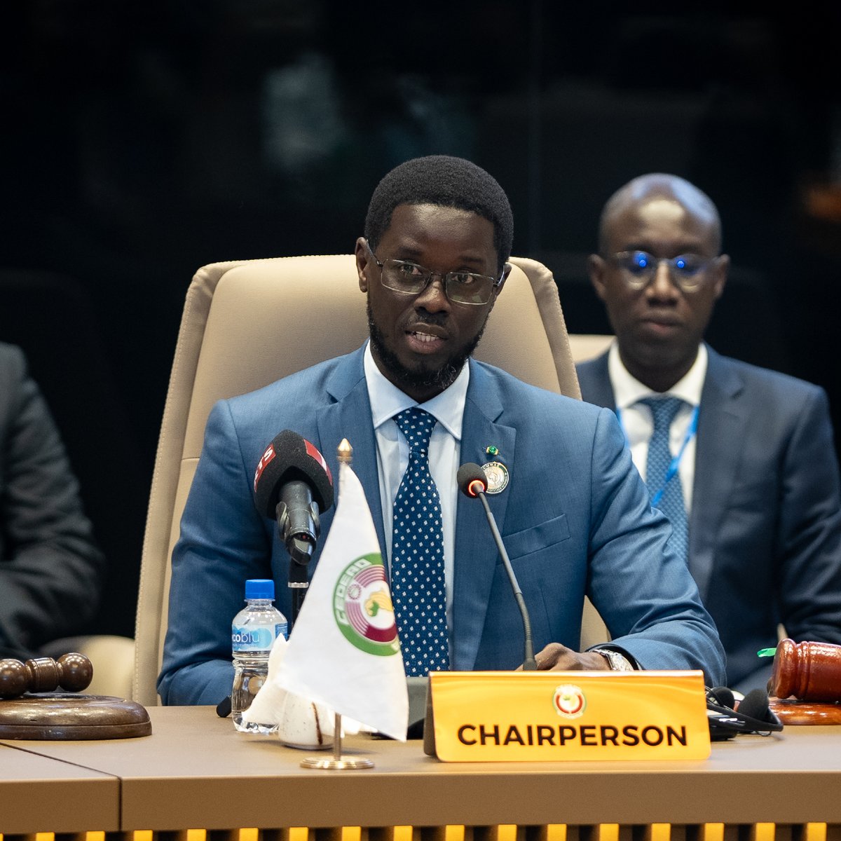 Senegalese President Bassirou Diomaye Faye during the 69th Ordinary Session of the ECOWAS Authority of Heads of State and Government held on July 19, 2026 in Freetown, Sierra Leone. /Senegalese Presidency 