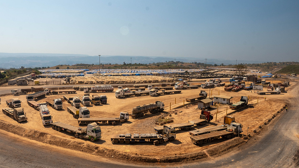 Trucks loaded with copper prepared to leave the Tenke Fungurume Mine, one of the world's largest copper and cobalt mines in Tenke, Democratic Republic of Congo, June 17, 2023. /CFP