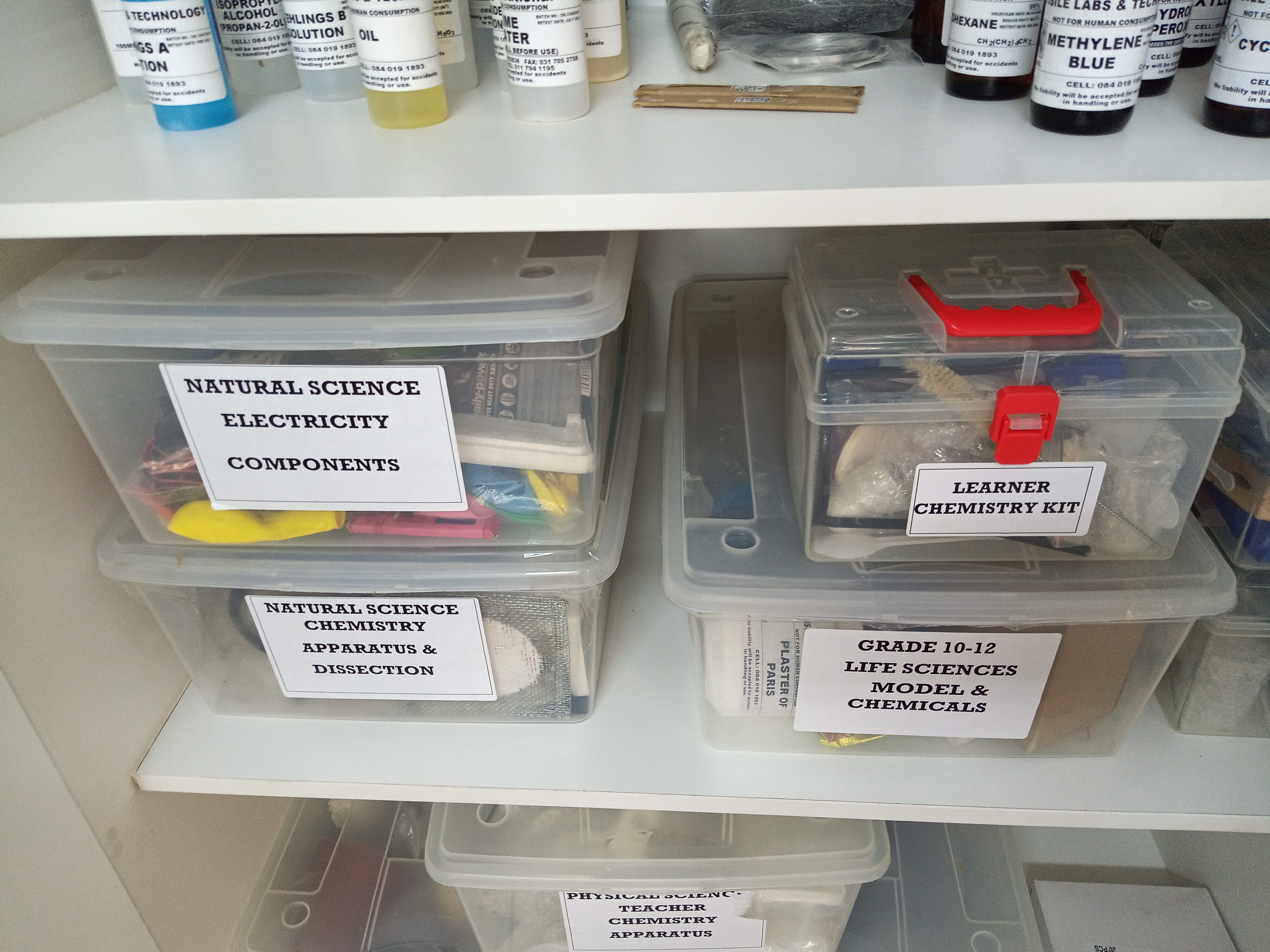 Equipment that comes with the science laboratorties seen at Solomon Mahlungu High School in Uitenhage, Eastern Cape, in March 2018. /Kusile Labs & Technology
