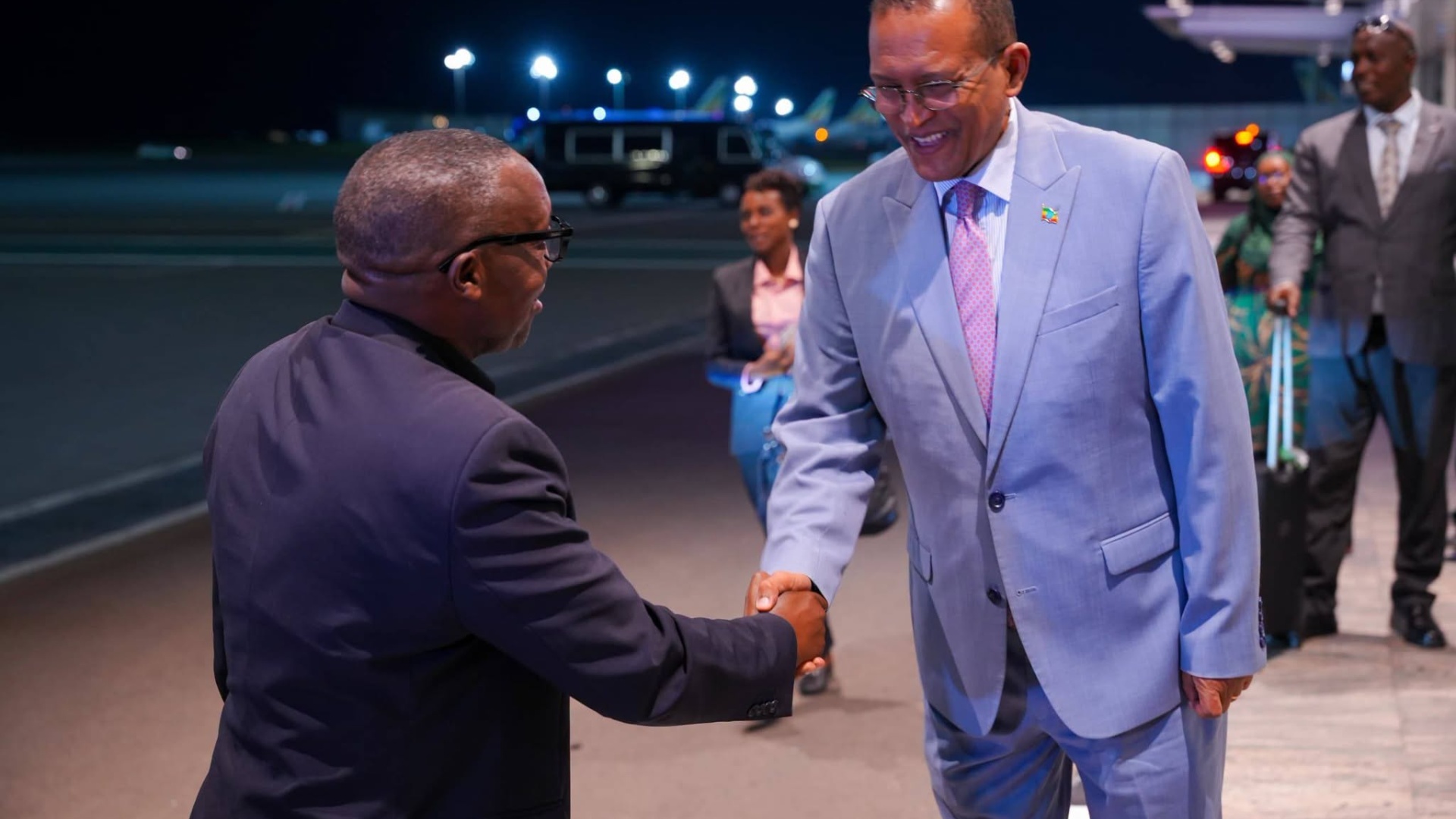 Minister of Foreign Affairs and Development Cooperation of Burundi and the current Chairperson of the Executive Council of AU, Edouard Bizimana, arrived in Addis Ababa on July 26, 2026. /The Ministry of Foreign Affairs of Ethiopia