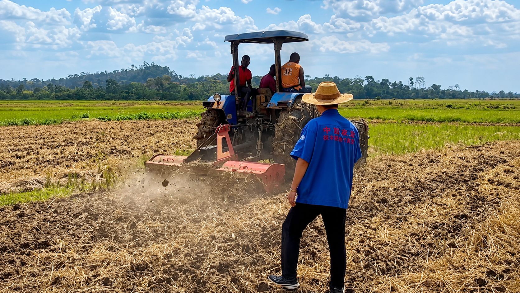 Practical skills by Chinese agriculture experts during youth training in Burkina Faso. /CGTN Africa