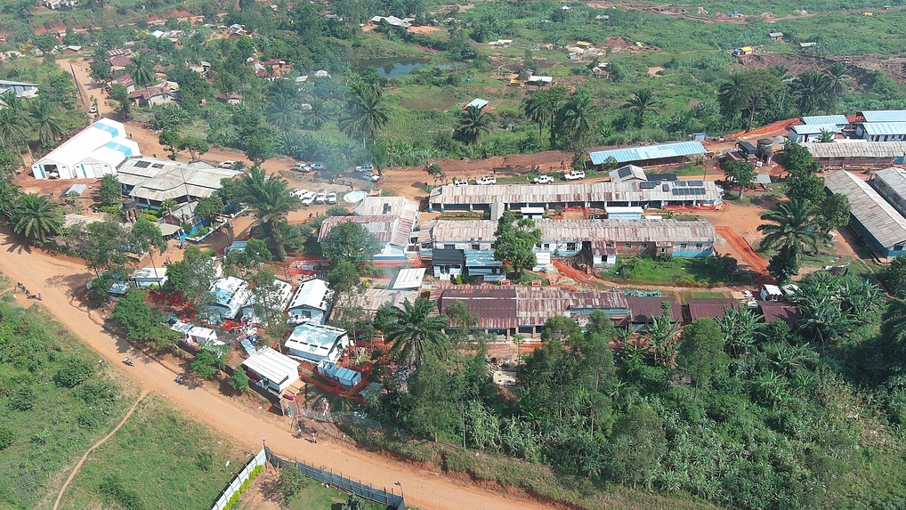 A drone photo of a hospital in Mongbwalu, Ituri Province, Democratic Republic of Congo, June 29, 2026. /CFP