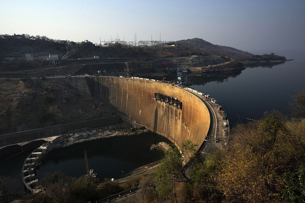 FILE: The dam wall at Lake Kariba is pictured in Siavonga, Zambia, September 19, 2024. /CFP