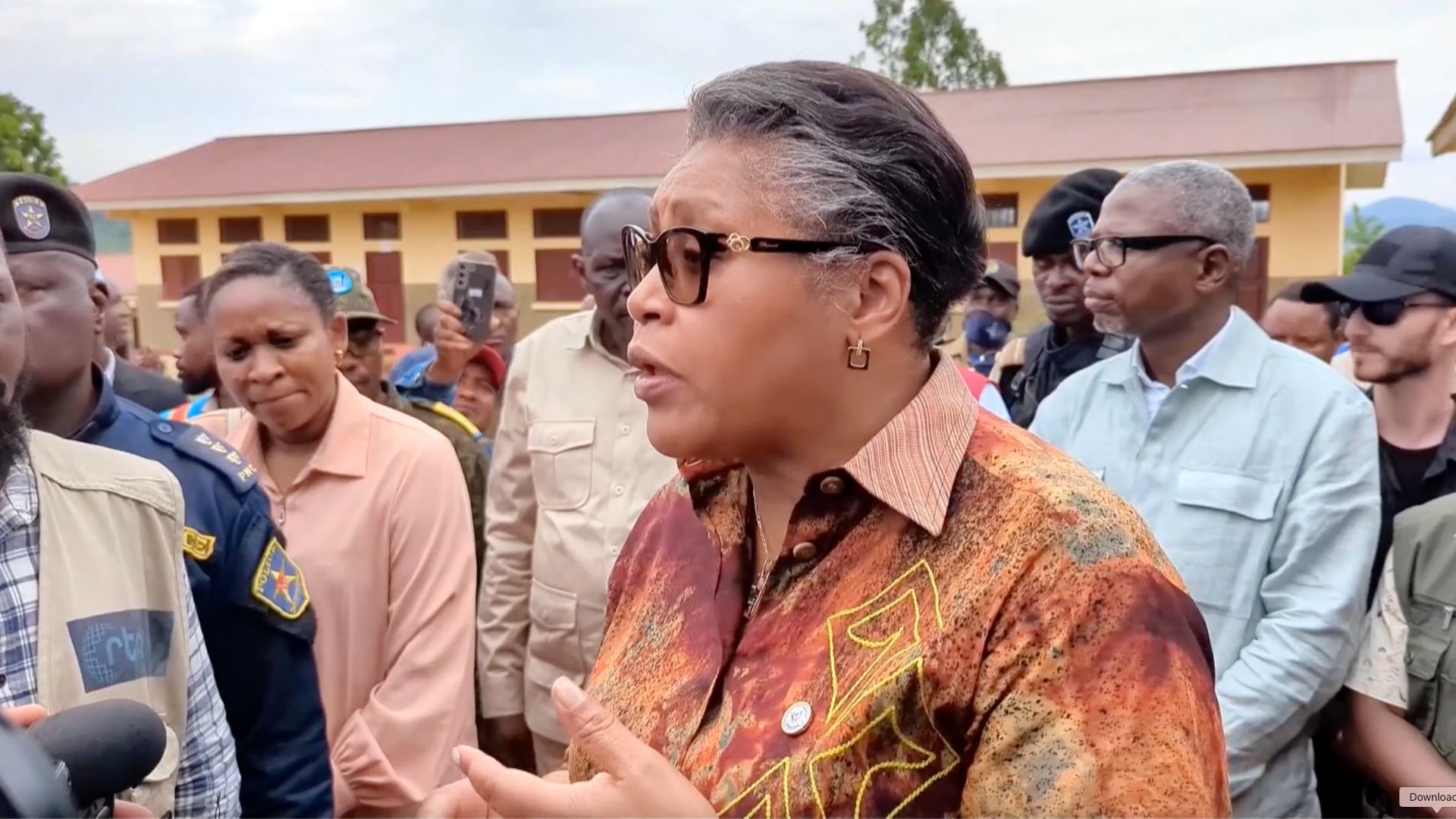 DR Congo Prime Minister Judith Suminwa Tuluka visits Mongbwalu town in Ituri Province. /CGTN Africa