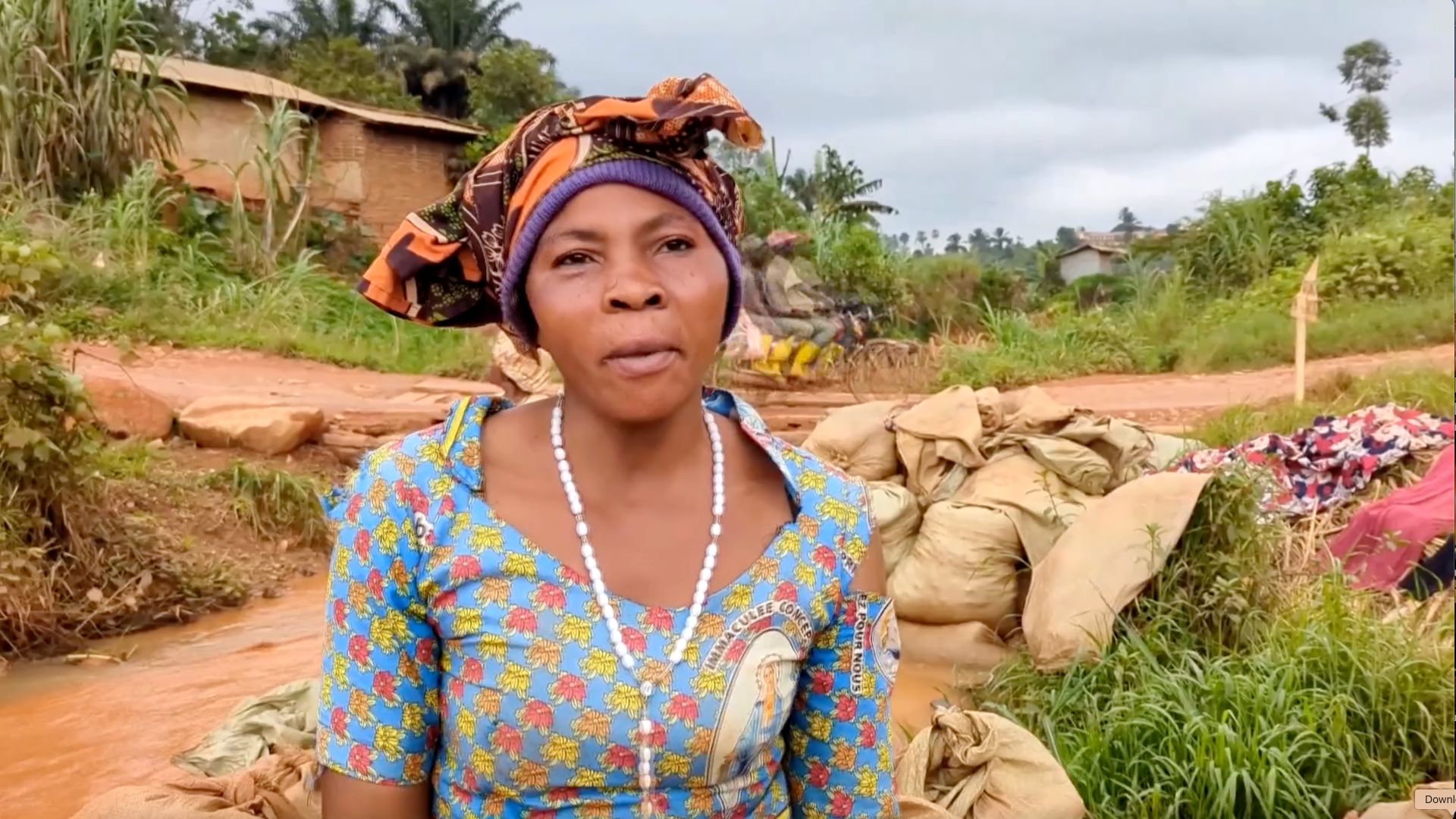 Jeni Miriam, a widowed miner in Mongbwalu, Democratic Republic of Congo. /CGTN Africa