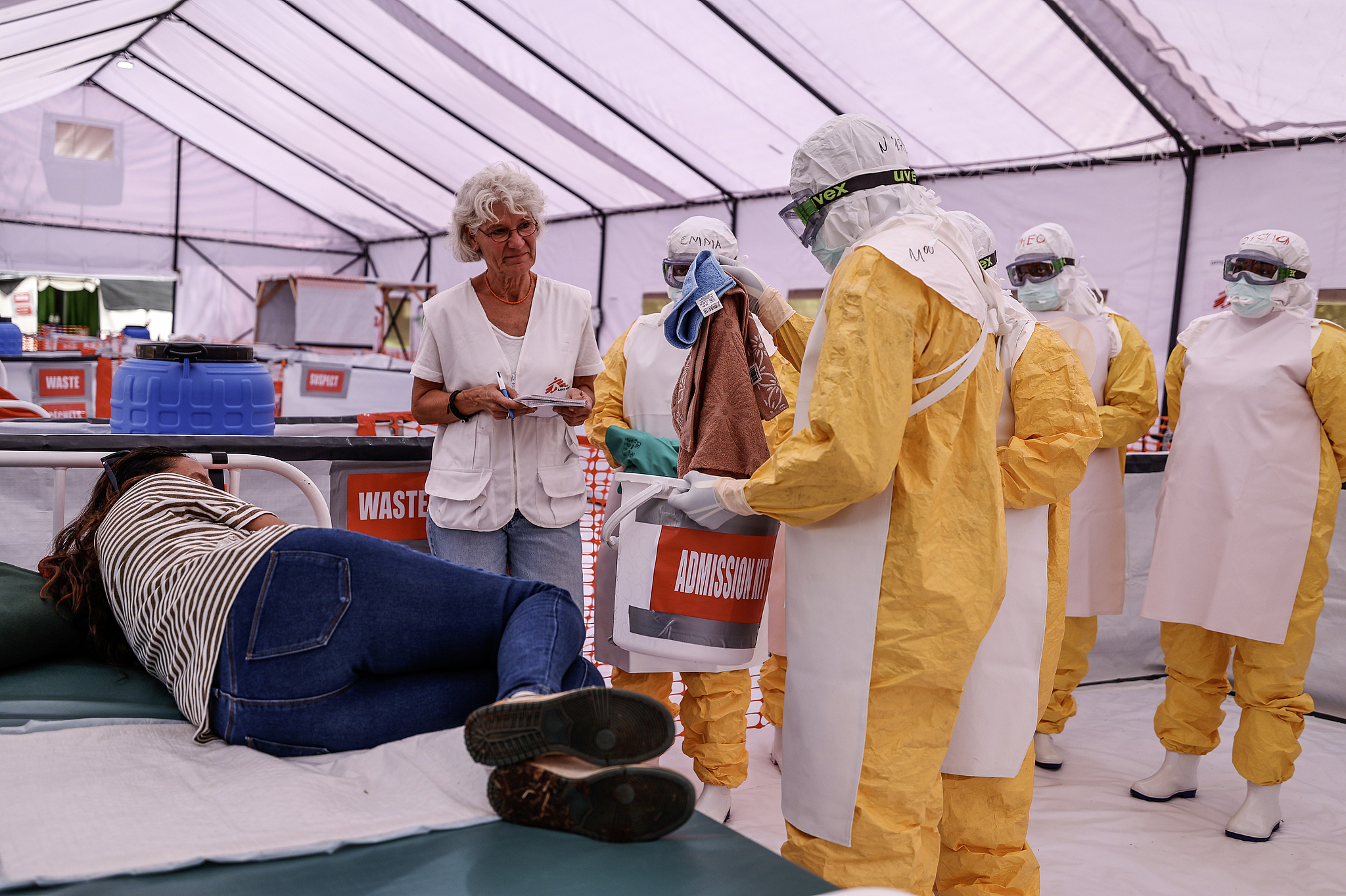 Volunteer health workers attend an Ebola emergency response training session conducted by Doctors Without Borders in Ongata Rongai, Kajiado County, Kenya, August 5, 2026. /AFP
