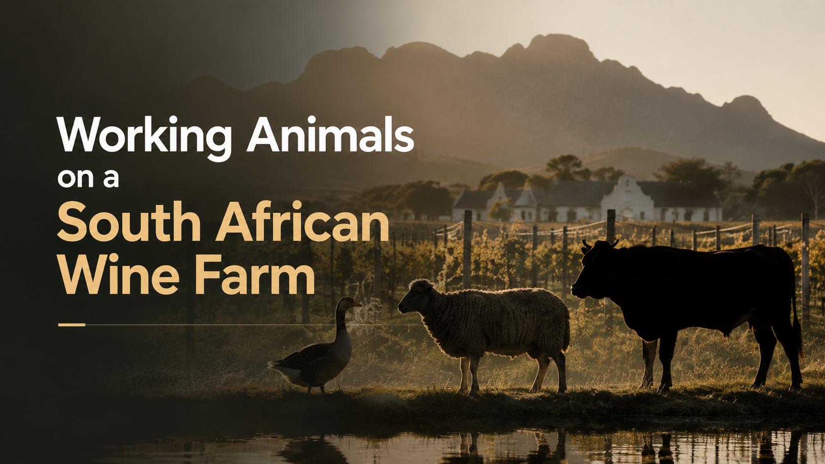 Working animals on a South African wine farm