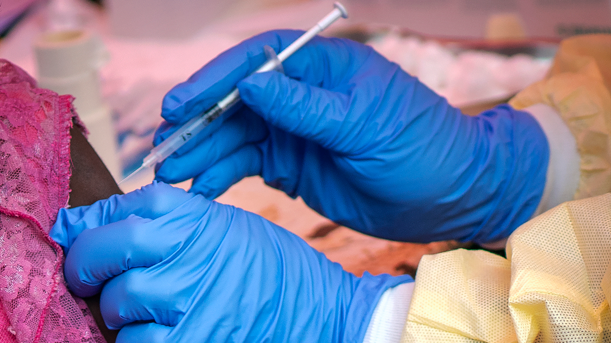 File photo: People are vaccinated against Ebola in Beni, Democratic Republic of the Congo, July 13, 2019. /CFP