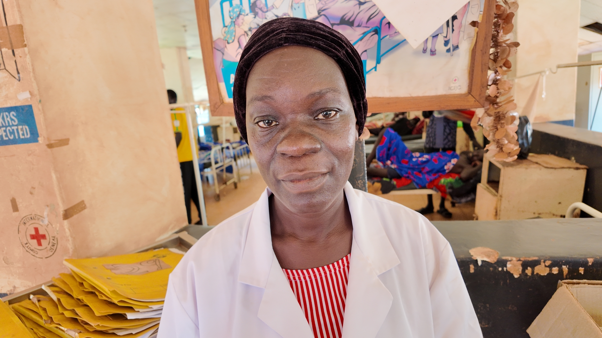 Anna Gabriel Ngori Bono poses for a photo in one of the wards at the Wau Teaching Hospital in Wau, South Sudan, on August 20, 2026. /David Mbewa/CGTN Africa