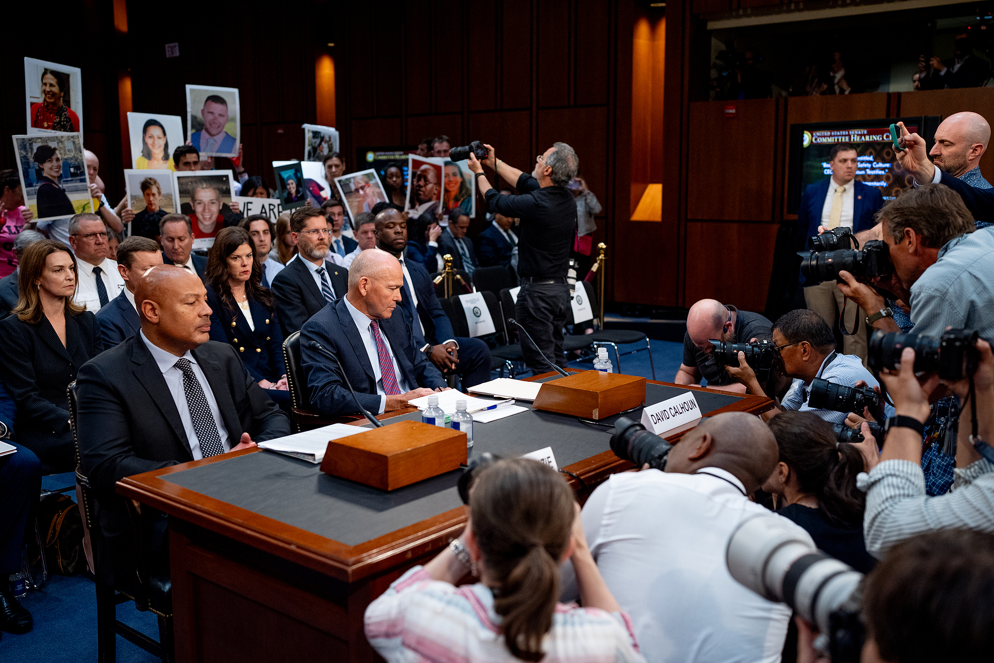 Boeing CEO Dave Calhoun was questioned by the US Senate regarding those killed in the Ethiopian Airlines Flight 302 and Lion Air Flight 610 crashes, June 18, 2024. /CFP