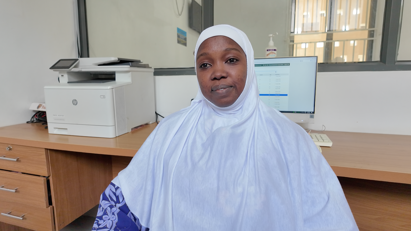 Zara Ammakolo speaks during an interview at the Physical Rehabilitation Centre (PRC) at the University of Maiduguri Teaching Hospital in Maiduguri, Nigeria, on August 13, 2026. /David Mbewa/CGTN Africa