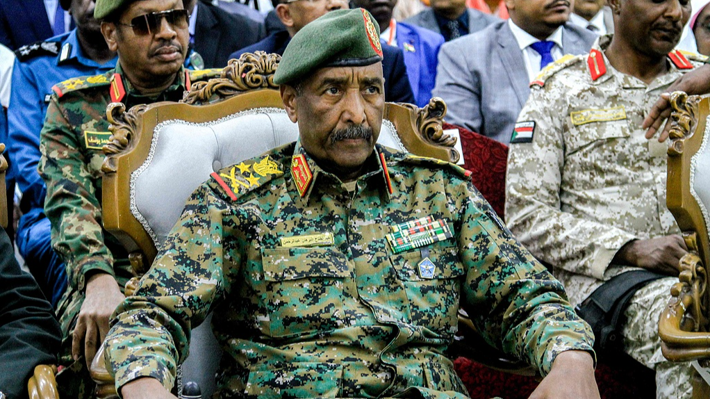 Sudan's chief army general, Abdel Fattah al-Burhan, attended the launch ceremony of an initiative aimed at supporting the families of victims killed and injured in the ongoing conflict in Port Sudan, on April 26, 2025. /CFP
