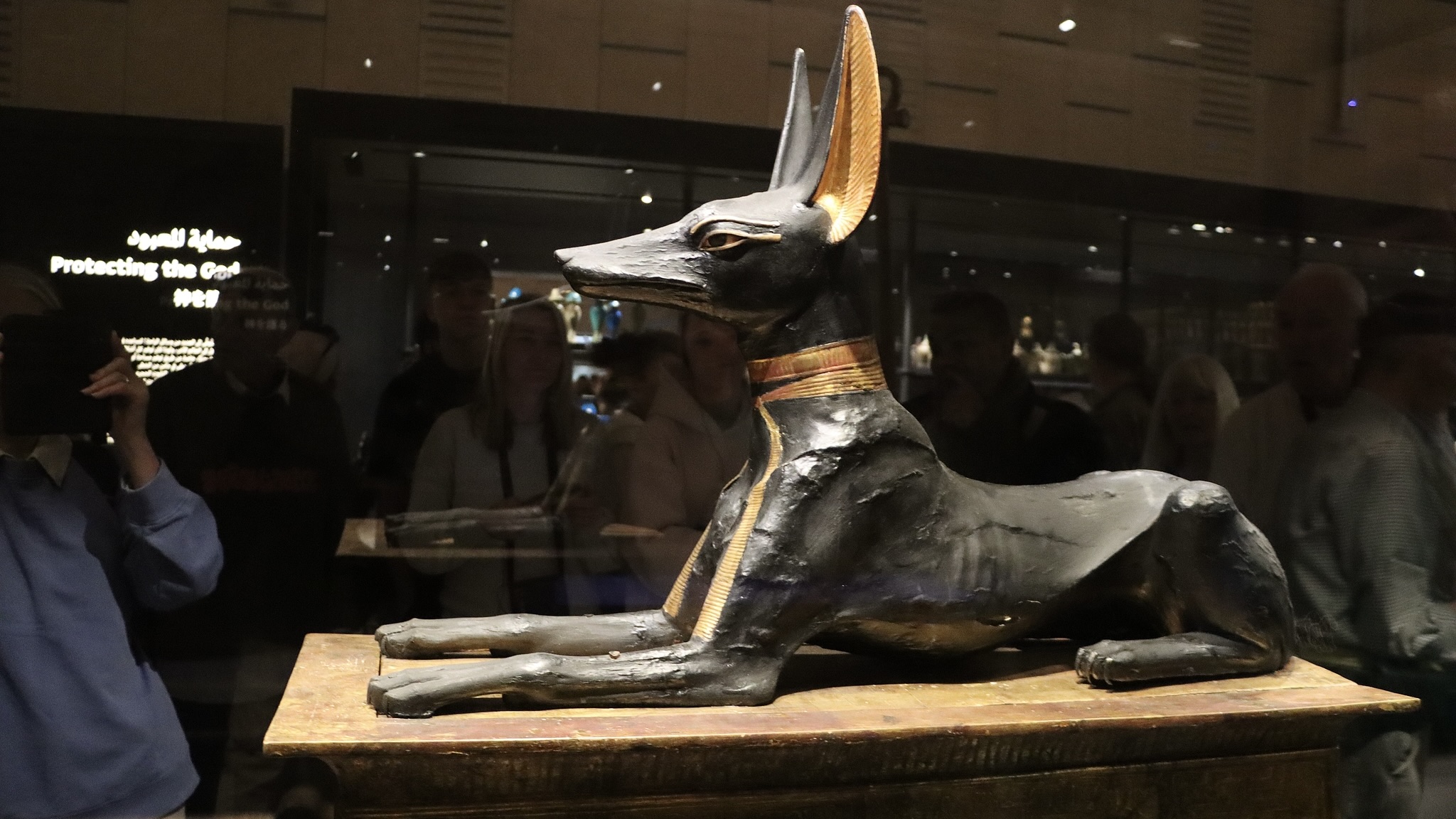 The Grand Egyptian Museum in Cairo, Egypt, exhibits Anubis, the ancient Egyptian Anubis god of mummification, the afterlife, and protector of tombs, February 17, 2026. /CFP