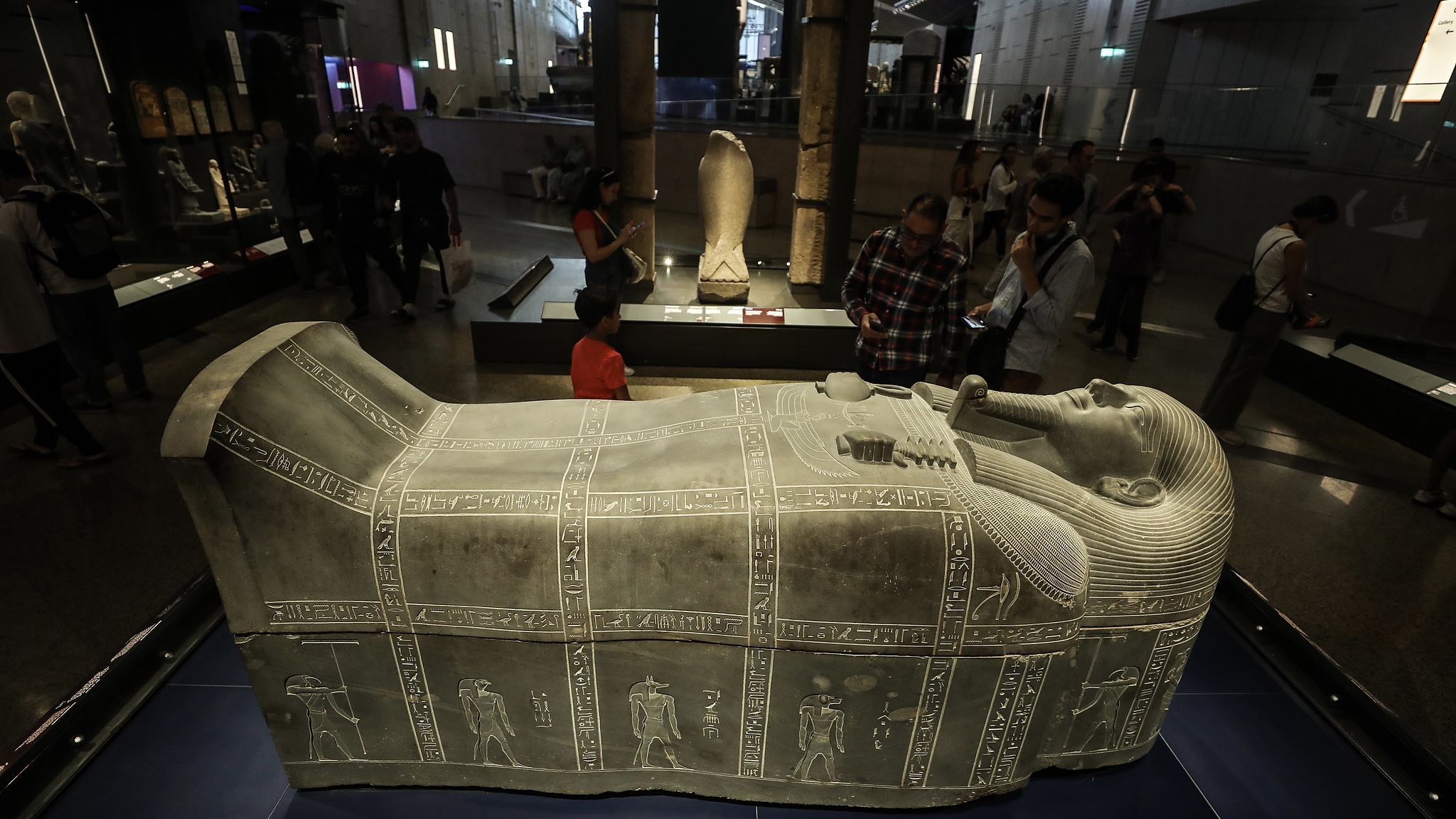 An interior view of the Grand Egyptian Museum, built near the pyramids, in Giza, Egypt, May 25, 2026. /CFP