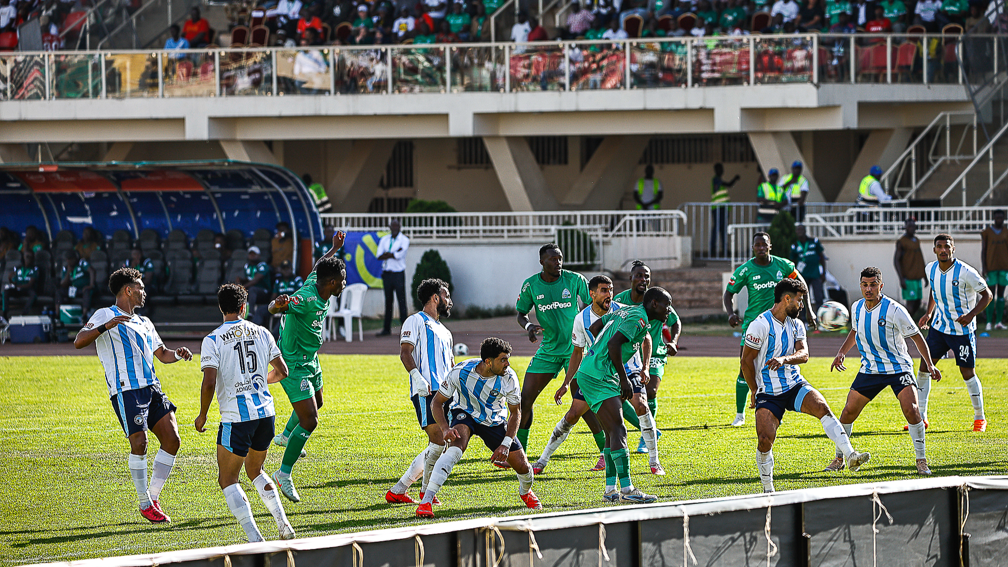 Players take part in the CAF Champions League match between Pyramids FC and Gor Mahia at Nyayo Stadium in Nairobi, Kenya, September 6, 2026. /CFP