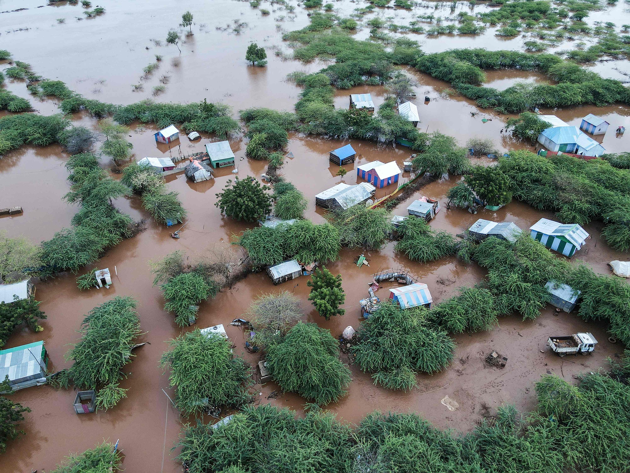 A panoramic view of the flooded area in Dolow, Somalia, November 25, 2023. /CFP