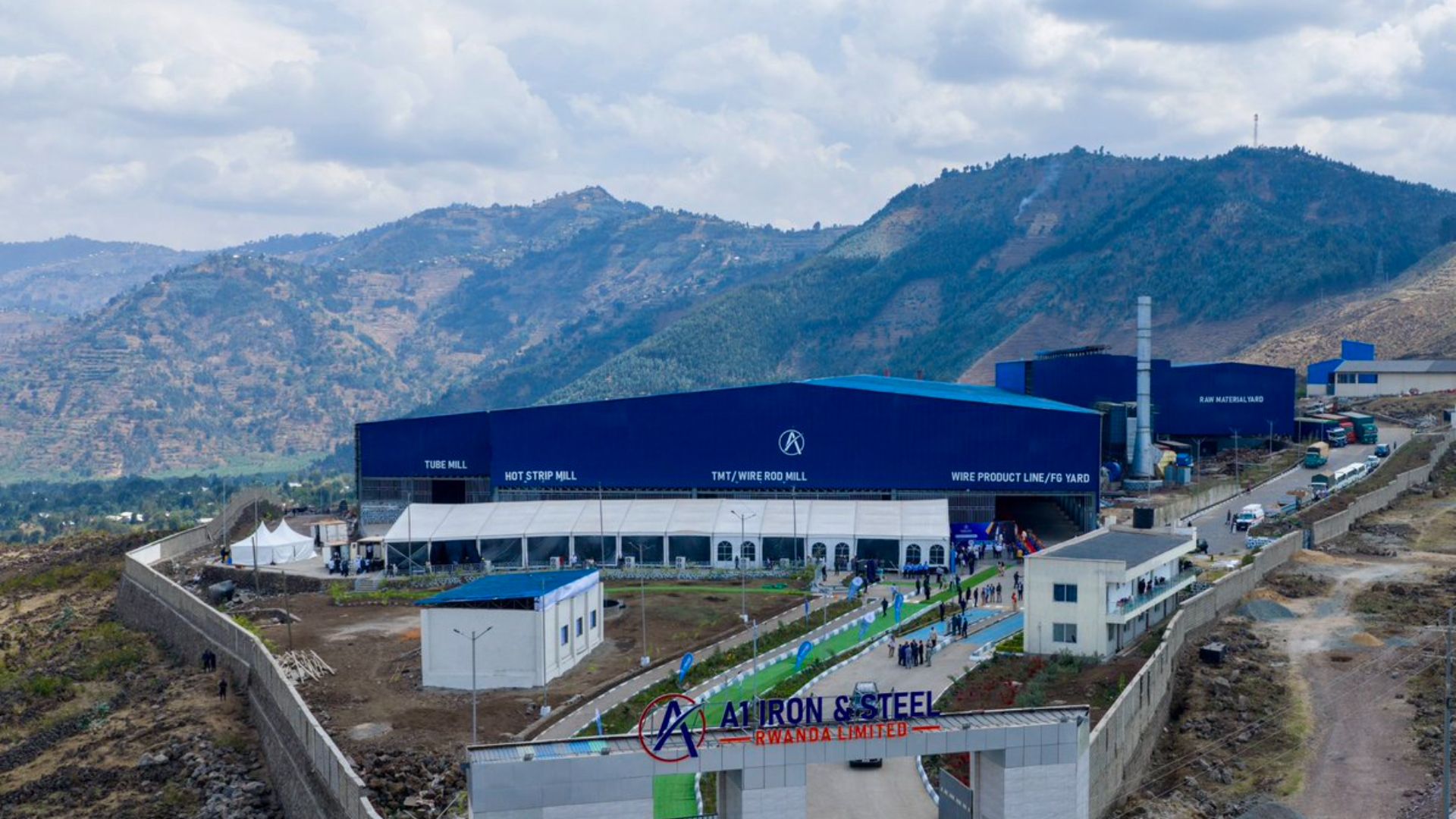 Rwanda Prime Minister Nsengiyumva inaugurated A1 Iron & Steel Rwanda Ltd., in Musanze Industrial Park, on September 11, 2026. /CFP